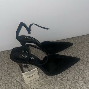 MANGO Black Suede heels in size 38